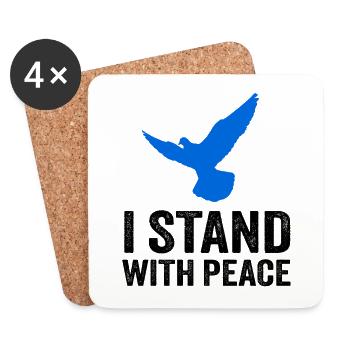 I STAND WITH PEACE - Coasters (set of 4) - white - Front