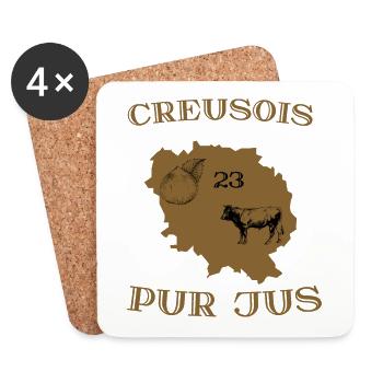 Creusois pur jus - Dessous de verre (lot de 4) - blanc - Devant