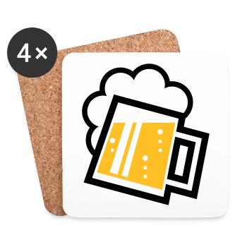 XBayric Original (2-color) - Coasters (set of 4) - white - Front