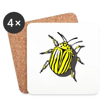 Potato beetle - Coasters (set of 4) - white - Front