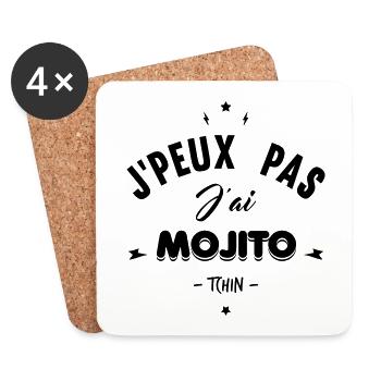 j'peux pas j'ai mojito - Dessous de verre (lot de 4) - blanc - Devant