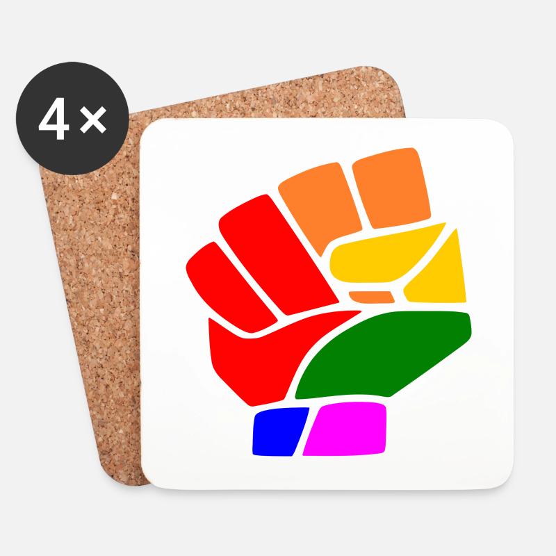 Lgbt - Untersetzer (4er-Set) - Weiß
