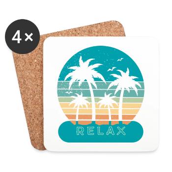 Relax - Coasters (set of 4) - white - Front