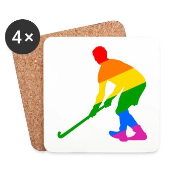 LGBTQ field hockey players - Coasters (set of 4) - white - Front