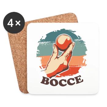 Bocce Legend Spruch Bocce Ball mit Jack Bocci - Untersetzer (4er-Set) - Weiß - Vorne