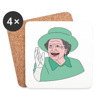 Our majesty the queen Elizabeth II. - Untersetzer (4er-Set) - Weiß - Vorne