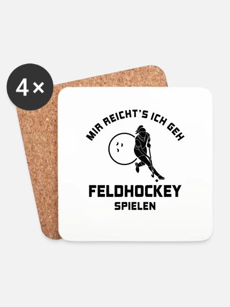 Mir reicht's ich geh Feldhockey spielen Geschenk - Untersetzer (4er-Set) - Weiß