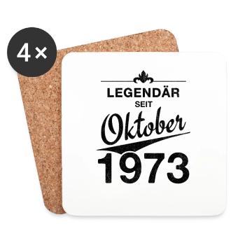 50th Birthday Legendary October 1973 Volume 73 - Coasters (set of 4) - white - Front