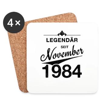 40e anniversaire Légendaire depuis novembre 1984 - Dessous de verre (lot de 4) - blanc - Devant