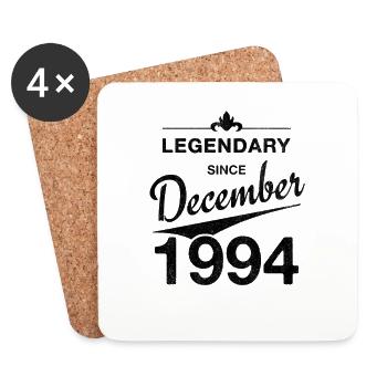 30th Birthday Legendary since December 1994 - Coasters (set of 4) - white - Front