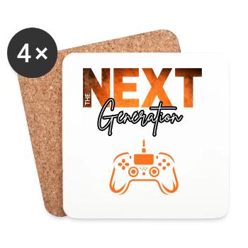 Next Generation Gamer Tee - Coasters (set of 4) - white - Front