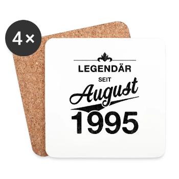 30th Birthday Legendary since August 1995 Vintage - Coasters (set of 4) - white - Front