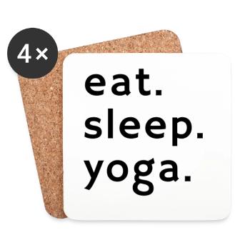 Eat. Sleep. Yoga. – The Yoga Life - Untersetzer (4er-Set) - Weiß - Vorne