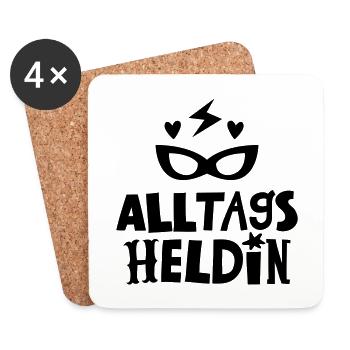 Heroine of everyday life - Coasters (set of 4) - white - Front
