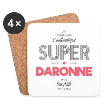 L authentique super daronne - Dessous de verre (lot de 4) - blanc - Devant