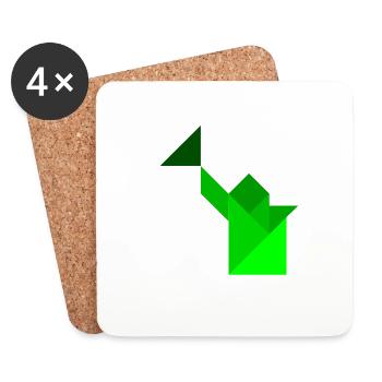 Watering can - Tangram - Coasters (set of 4) - white - Front