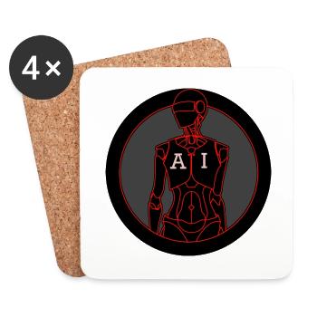 Artificial intelligence - Coasters (set of 4) - white - Front