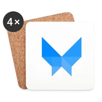 Butterfly - Tangram - Coasters (set of 4) - white - Front
