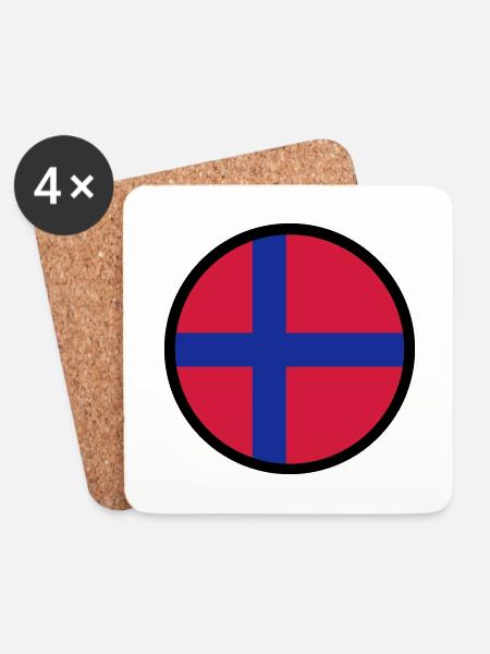 Gekenmerkt door Denemarken - Glasbrikker (sæt med 4 stk.) - hvid