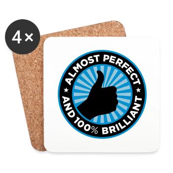 Almost perfect and awesome - Coasters (set of 4) - white - Front