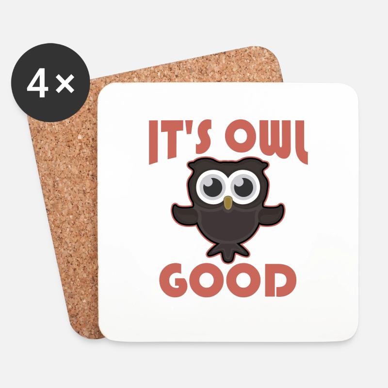 its owl good - Untersetzer (4er-Set) - Weiß