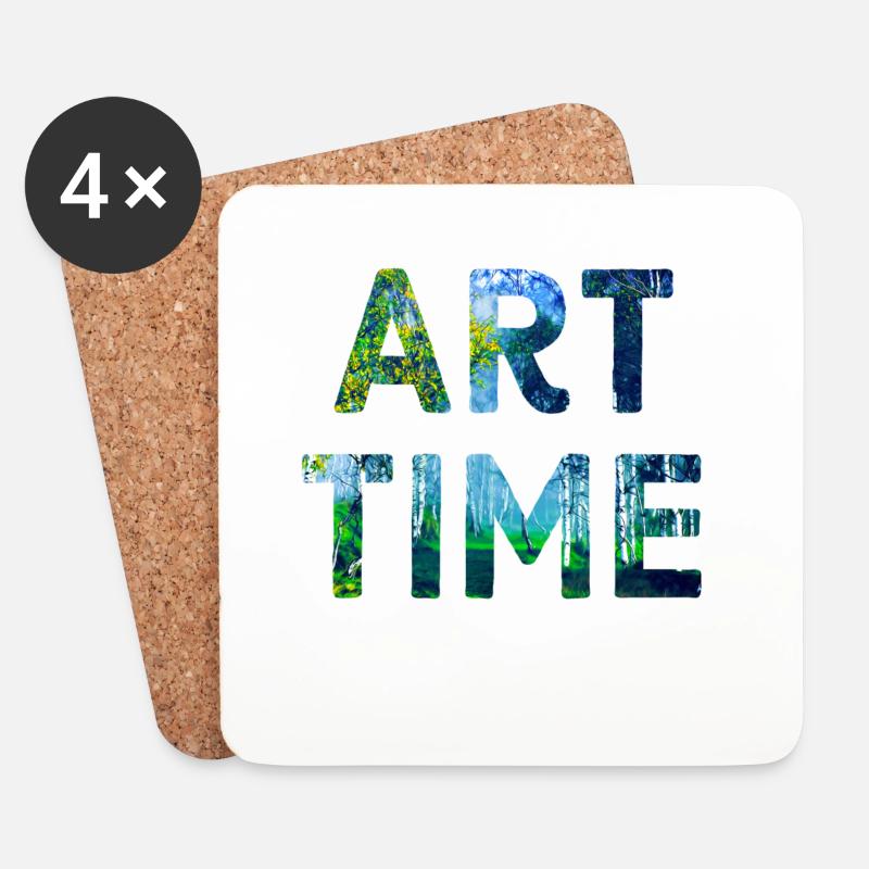 Art time - Untersetzer (4er-Set) - Weiß
