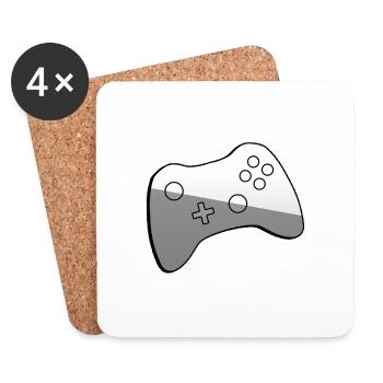 Controller - Illustration - Untersetzer (4er-Set) - Weiß - Vorne