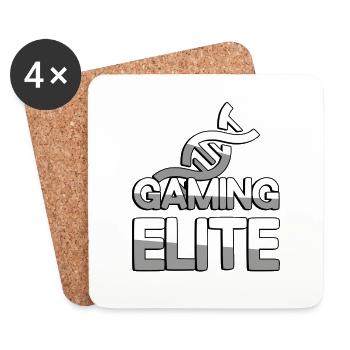 GAMING ELITE + DNA - Gaming - Untersetzer (4er-Set) - Weiß - Vorne