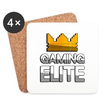 GAMING ELITE + King Crown - Gaming - Dessous de verre (lot de 4) - blanc - Devant