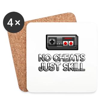 PAS DE TRICHE JUSTE SKILL + CONTRÔLEUR NES - Jeux - Dessous de verre (lot de 4) - blanc - Devant