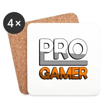 PRO GAMER (Orange) - Gaming - Coasters (set of 4) - white - Front