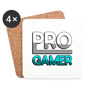 PRO GAMER (Turquoise) - Gaming - Coasters (set of 4) - white - Front