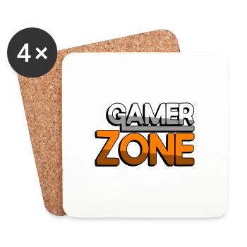 GAMER ZONE (Orange) - Gaming - Coasters (set of 4) - white - Front