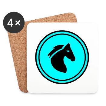Horse Horse icon - Coasters (set of 4) - white - Front