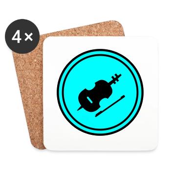 Violine Icon symbol - Untersetzer (4er-Set) - Weiß - Vorne