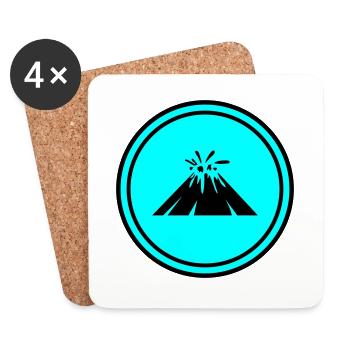 Volcano icon icon - Coasters (set of 4) - white - Front