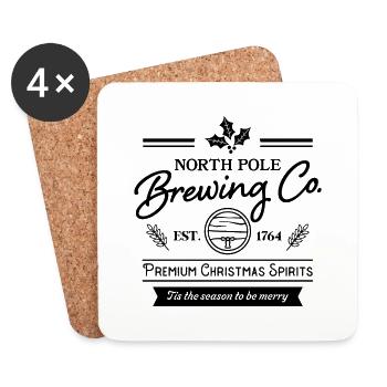 North Pole Brewing Co. - Dessous de verre (lot de 4) - blanc - Devant