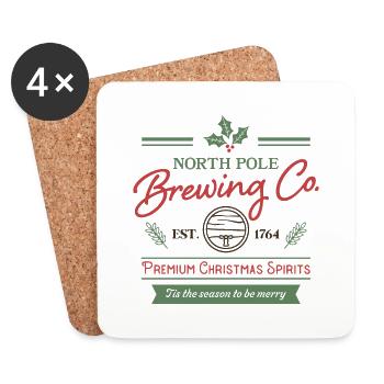 North Pole Brewing Co. - Dessous de verre (lot de 4) - blanc - Devant