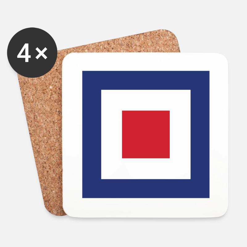Square Mod - Coasters (set of 4) - white