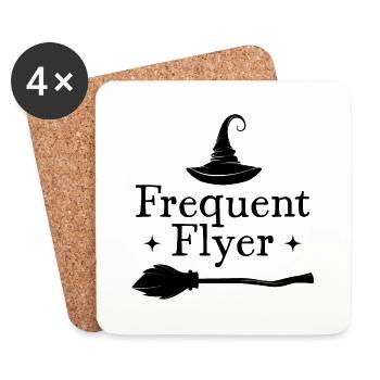 Frequent Flyer - Coasters (set of 4) - white - Front
