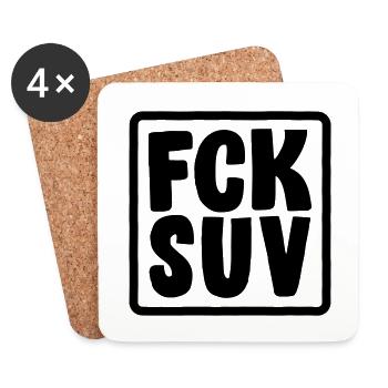 FCK SUV - Coasters (set of 4) - white - Front