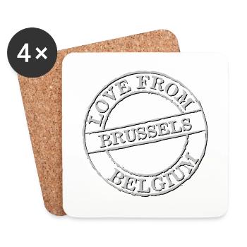 Brussels - Coasters (set of 4) - white - Front