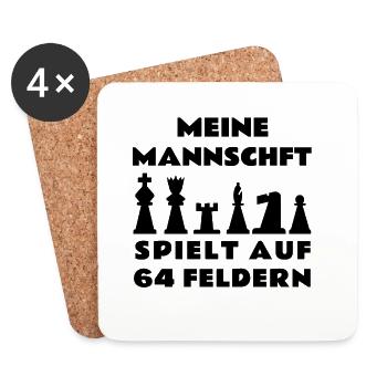 Meine_Mannschaft - Untersetzer (4er-Set) - Weiß - Vorne