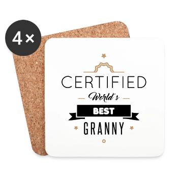 WORLD'S BEST GRANNY - Coasters (set of 4) - white - Front
