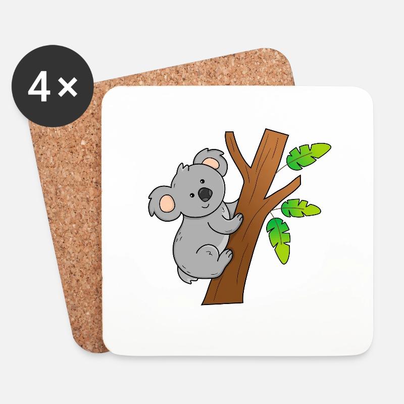 Koala - Untersetzer (4er-Set) - Weiß