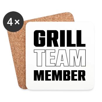 L’équipe Grill - Dessous de verre (lot de 4) - blanc - Devant