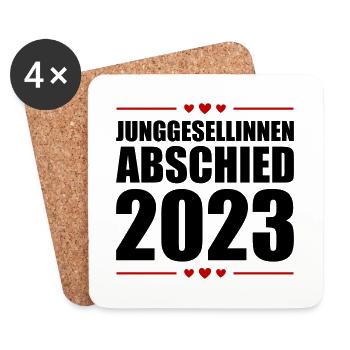 Jga 2023 Junggesellinnenabschied - Untersetzer (4er-Set) - Weiß - Vorne