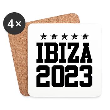 Ibiza 2023 - Untersetzer (4er-Set) - Weiß - Vorne