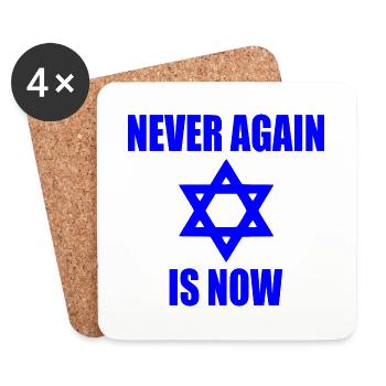 Never again is now - Dessous de verre (lot de 4) - blanc - Devant