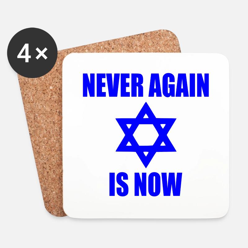 Never again is now - Untersetzer (4er-Set) - Weiß